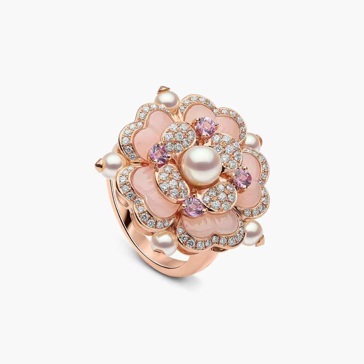 Collier, perles, rose, Sahara ￼